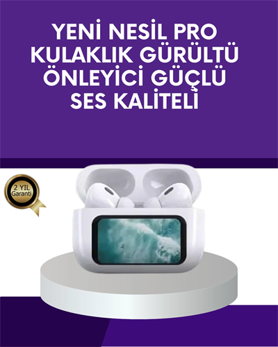 Dokunmatik Ekranlı Bluetooth Kulaklık ANC Gürültü Önleme Suya Dayanıklı