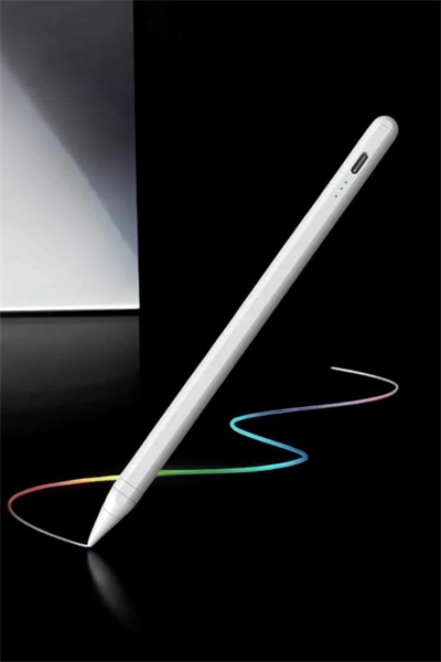 Dokunmatik Kalem Beyaz Şarjlı Yedek Uçlu Android ve İOS Uyumlu