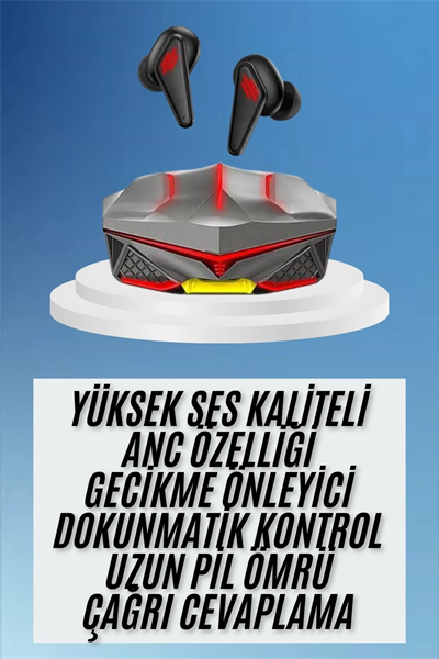 Dokunmatik Kontrol Tws Işıklı Kulakiçi Bluetooth Kulaklık Kablosuz Oyuncu Kulaklığı Yeni Nesil