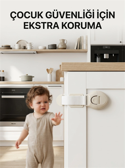 Dolap ve Çekmeceler İçin Çocuk Güvenlik Kilidi Pratik Emniyet Aparatı