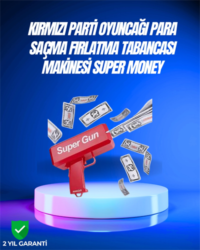 Dolar Boyutunda Kâğıt Atışı Yapan Pil ile Çalışan Oyuncak Tabanca