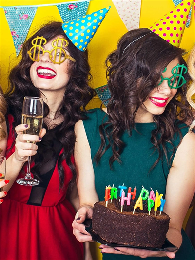 Dolar Şekilli Metalize Parti Gözlüğü 6 Adet