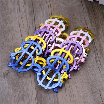 Dolar Şekilli Metalize Parti Gözlüğü 6 Adet (3936)