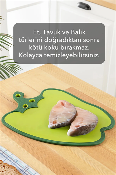 Dolma Biber Figürlü Kaydırmaz Kesme Tahtası Doğrama Panosu