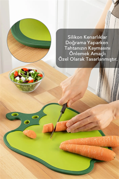 Dolma Biber Figürlü Kaydırmaz Kesme Tahtası Doğrama Panosu