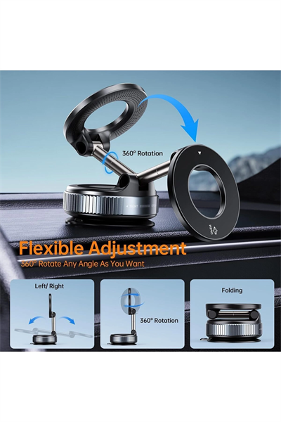 Dönebilen 360 Ayarlanabilir Araç Içi Tutucu Kullanılabilen Vakumlu Magsafe Telefon Tutucu