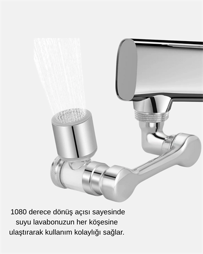 Dönebilir Musluk Başlığı – Lavabo Temizliği ve El-Yüz Yıkamada Maksimum Rahatlık