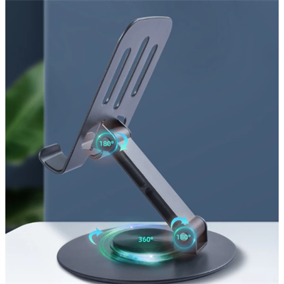 Dönebilir ve Katlanabilir Masaüstü Metal Telefon Tutucu