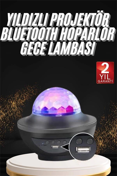 Dönen Işıklı Disko Topu Projektör Müzik Çalarlı Disco Speaker