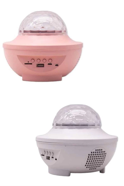 Dönen Işıklı Disko Topu Projektör Müzik Çalarlı Disco Speaker