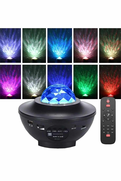 Dönen Işıklı Disko Topu Projektör Müzik Çalarlı Disco Speaker