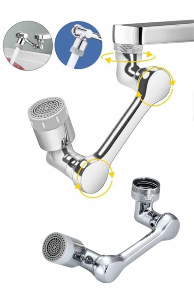 Dönen Musluk Başlığı 1080 Derece Ayarlanabilir Filtreli Sprey Uç