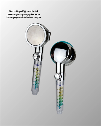 Döner Pervaneli El Duşu Başlığı – Su Tasarruflu, Basınç Artırıcı, Yağmur Etkili