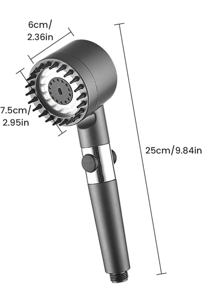Duş Başlığı Profesyonel Masaj Başlıklı 3 Modlu Yeni Nesil Masaj Uçlu Su Tasarruflu
