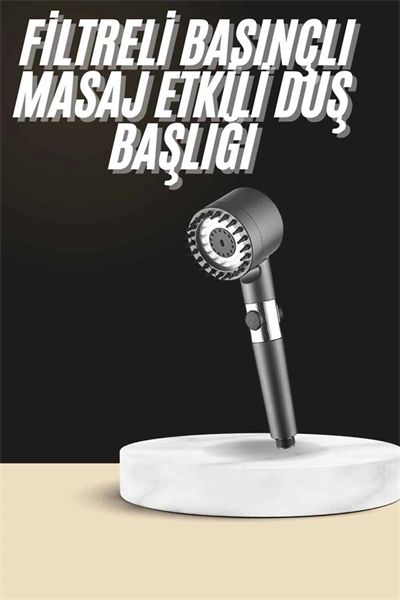 Duş Başlığı Profesyonel Masaj Başlıklı 3 Modlu Yeni Nesil Masaj Uçlu Su Tasarruflu