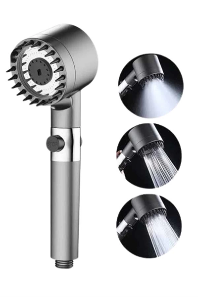 Duş Başlığı Profesyonel Masaj Başlıklı 3 Modlu Yeni Nesil Masaj Uçlu Su Tasarruflu