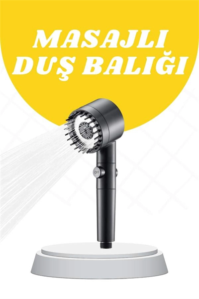 Duş Başlığı Yüksek Basınçlı Masaj Taraklı 3 Kademeli