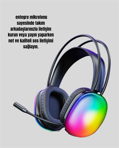 Düşük Gecikmeli Bluetooth 5.3 Gaming Kulaklık – RGB Işıklı