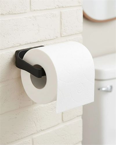 Duvara Monte Siyah Peçetelik Minimal Banyo Aksesuarı