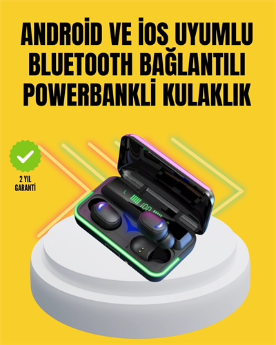 E10 Powerbanklı Bluetooth Kulaklık Oyun Modu ve Şık Tasarım