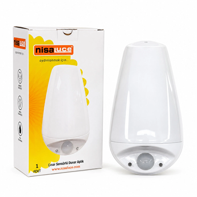 E27 - Ip20 Soft 0,4w - 50w Çınar Sensörlü Led Aplik Duvar Lambası E2003-2 Bx40