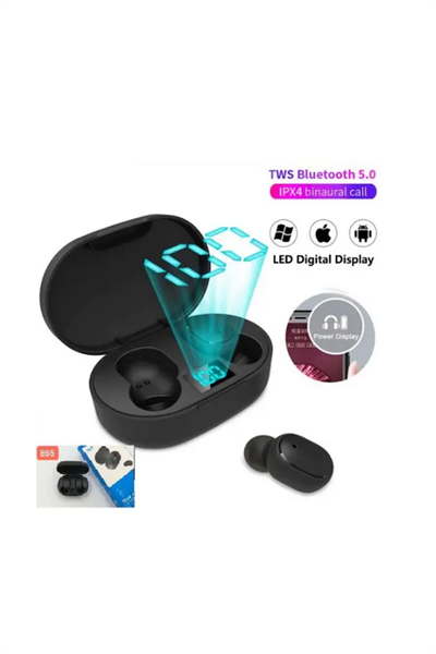E6s Kablosuz Kulaklık Dijital Göstergeli Bluetooth Kulaklık 5.0