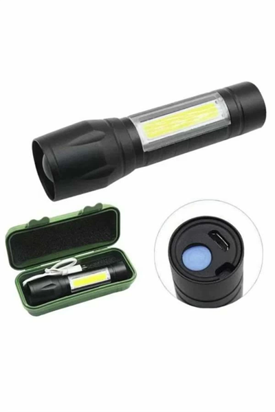 EL Feneri Uzun Menzilli Usb Şarj Edilebilir Kamp Lambası