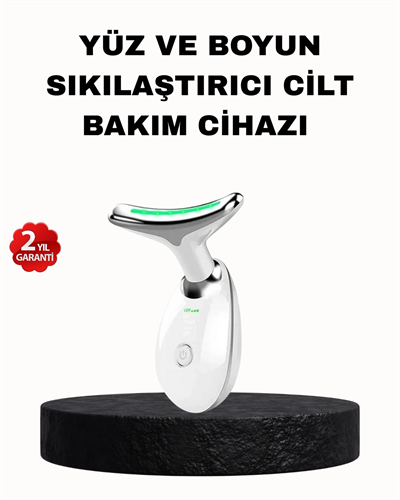EMS Mikro Akım Yüz ve Boyun Sıkılaştırıcı Cihaz 7000 VPM Titreşim Isı Terapili