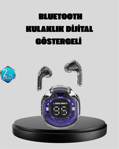 ENC Mikrofonlu Kablosuz Kulaklık Dokunmatik Kontrol ve LED Ekran Şarj Kutulu