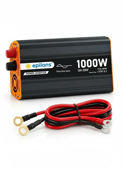 Eco Lounge 1000W Tam Sinüs İnverter 12V DC 220V AC Çevirici USB Çıkışlı Araç Karavan Solar Güç Dönüştürücü