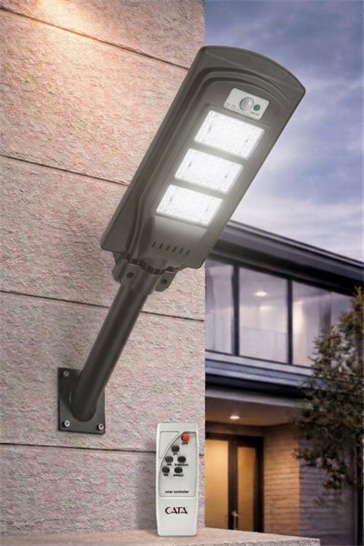 Eco Lounge CATA CT 4692 Solar Güneş Enerjili 180W Sensörlü Sokak Armatür 6400K Beyaz Işık
