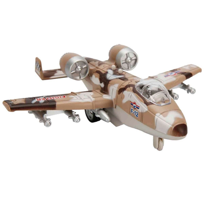 Eco Lounge Sesli ve Işıklı Die Cast Çek Bırak Savaş Uçağı
