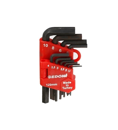 Edoni 120 Mm 10 Parça Alyan Seti Siyah