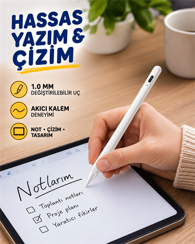Eğim Sensörlü Dijital Kalem – Yüksek Hassasiyetli 1,0 mm Uç, Uzun Pil Ömrü Yeni Nesil