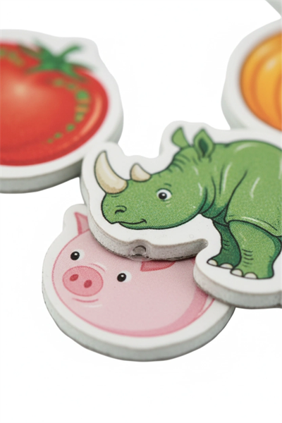 Eğitici Manyetik Oyuncak Seti, 30 Hayvan 26 Sebze ve Meyve Magnet