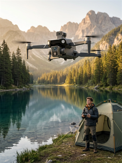 Ekranlı Kumandalı GPS Drone Çift Kameralı Katlanabilir Hava Aracı