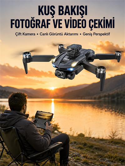 Ekranlı Kumandalı Katlanabilir Kamera Drone Hobi ve Günlük Kullanım