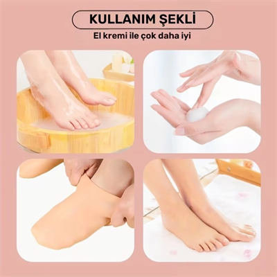 Ekstra Kalın Silikon Jel Ayak Nemlendirici Çorap