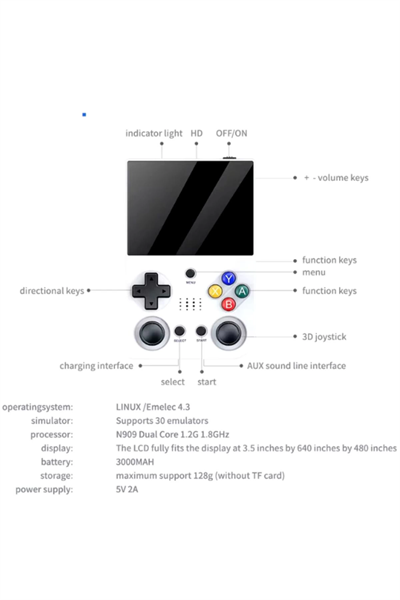 El Atarisi 3.5 UltraHd Ekran Gamepad Retro Atari PSP/PS1/NeoGeo Fıfa Gta 20.000 Games Oyun Konsolu