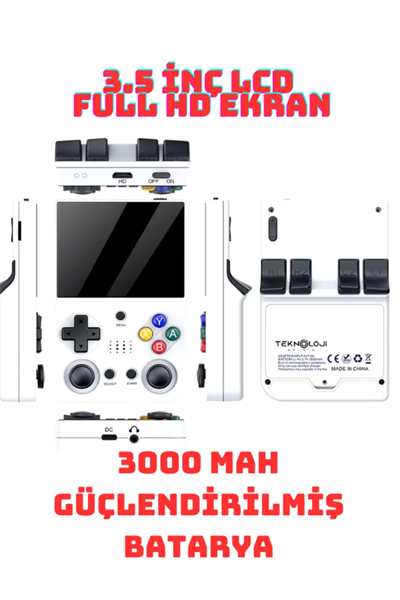 El Atarisi 3.5 UltraHd Ekran Gamepad Retro Atari PSP/PS1/NeoGeo Fıfa Gta 20.000 Games Oyun Konsolu