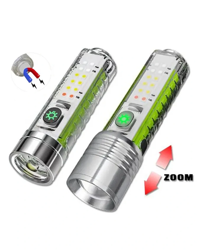 El Feneri 8 Mod Şarjlı Fosforlu Mıknatıslı Led El Feneri