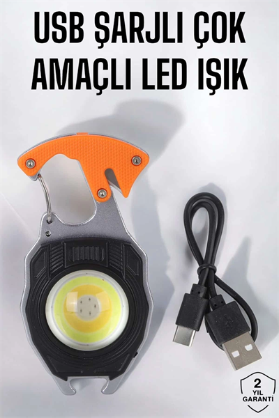 El Feneri Acil Işık Seti Tornavida Düdük Kapak Açma Kamp Lambası