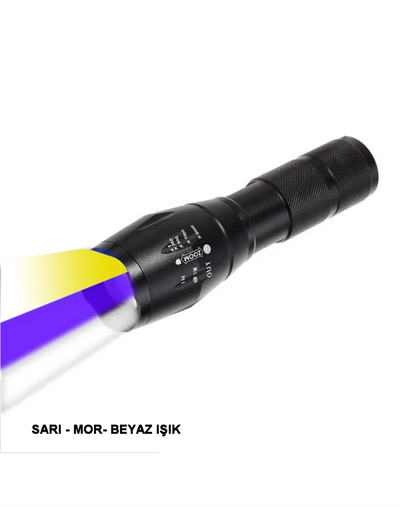 El Feneri Beyaz Sarı Ve Mor Renk Aydınlatma Q5 Led