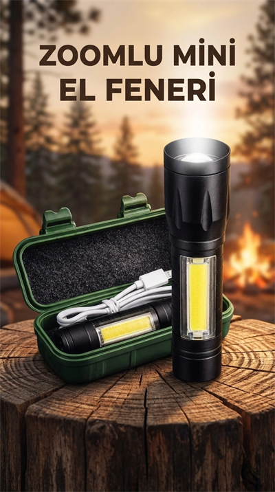 El Feneri Dayanıklı Alüminyum Gövde Yüksek Işık Gücü Kamp ve Acil Kullanım