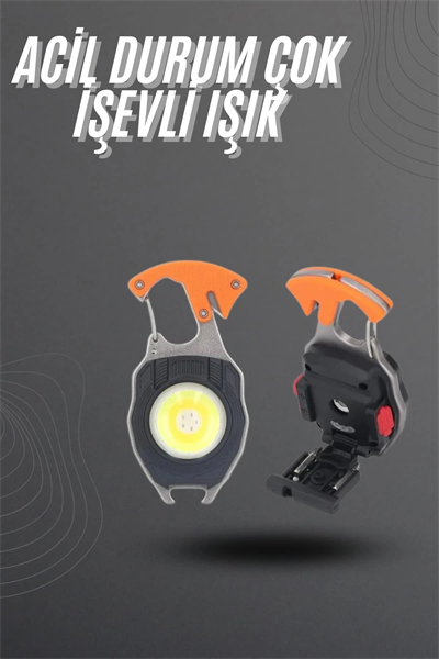 El Feneri LED Anahtarlık Çok Fonksiyonlu Mini Çakmak Özellikli