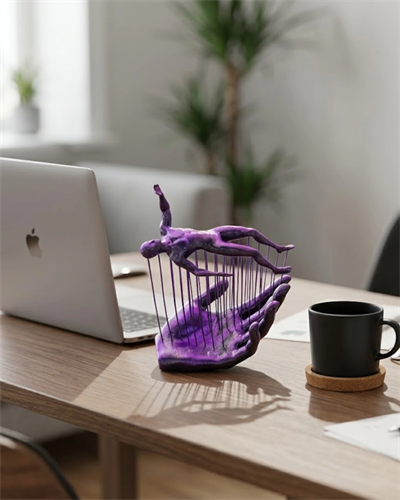 El İnsan Figür 3D Dekoratif Obje Modern Tasarım ve Estetik Görünüm