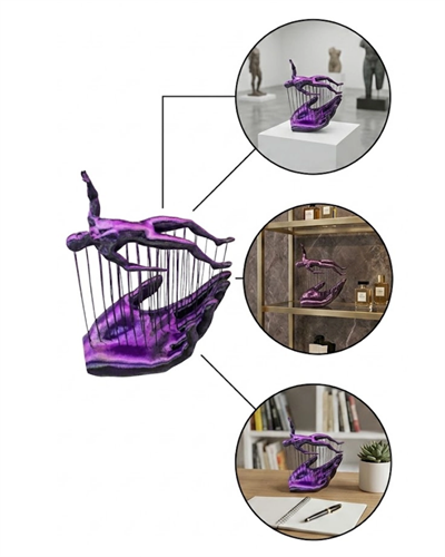 El İnsan Figür 3D Dekoratif Obje Modern Tasarım ve Estetik Görünüm