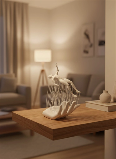 El İnsan Figürü Beyaz Modern Soyut Tasarım Salon ve Ofis Dekorasyonu