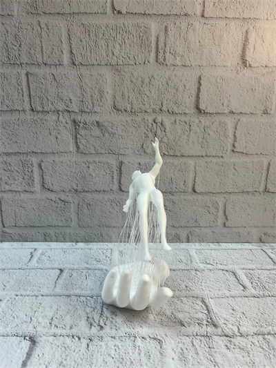 El İnsan Figürü Beyaz Modern Soyut Tasarım Salon ve Ofis Dekorasyonu