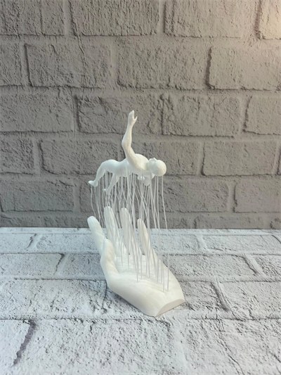 El İnsan Figürü Beyaz Modern Soyut Tasarım Salon ve Ofis Dekorasyonu